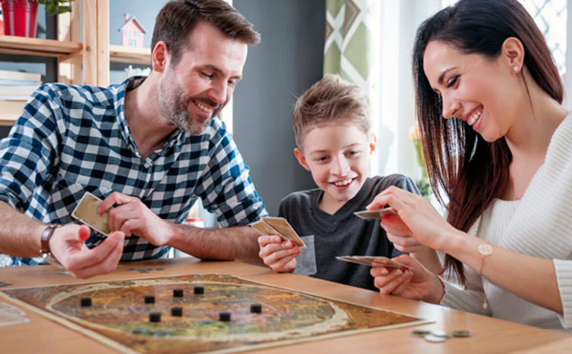 family-playing-board-game