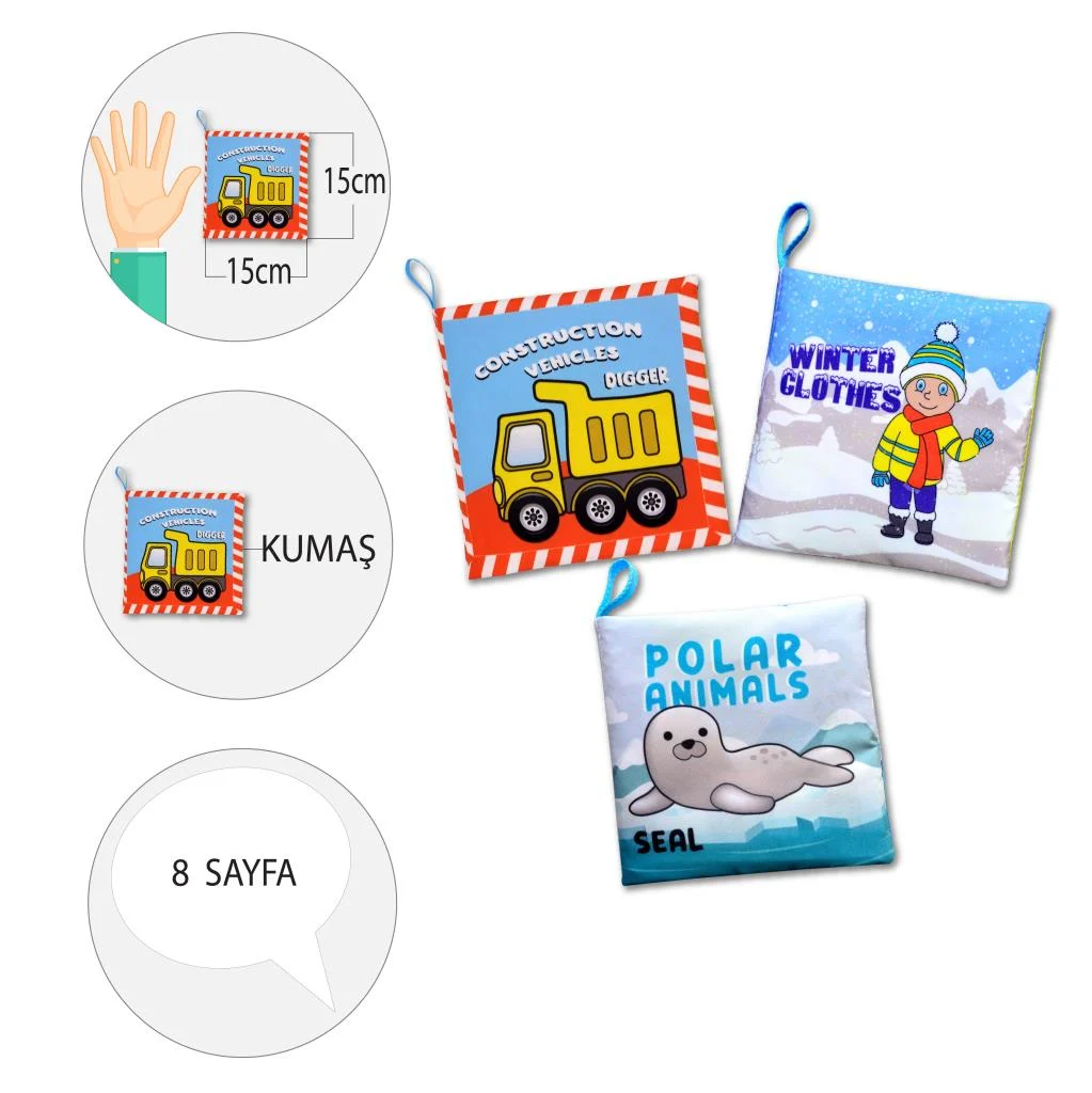 Winter Clothes , Construction Vehicles ve Polar Animals - Görsel 4