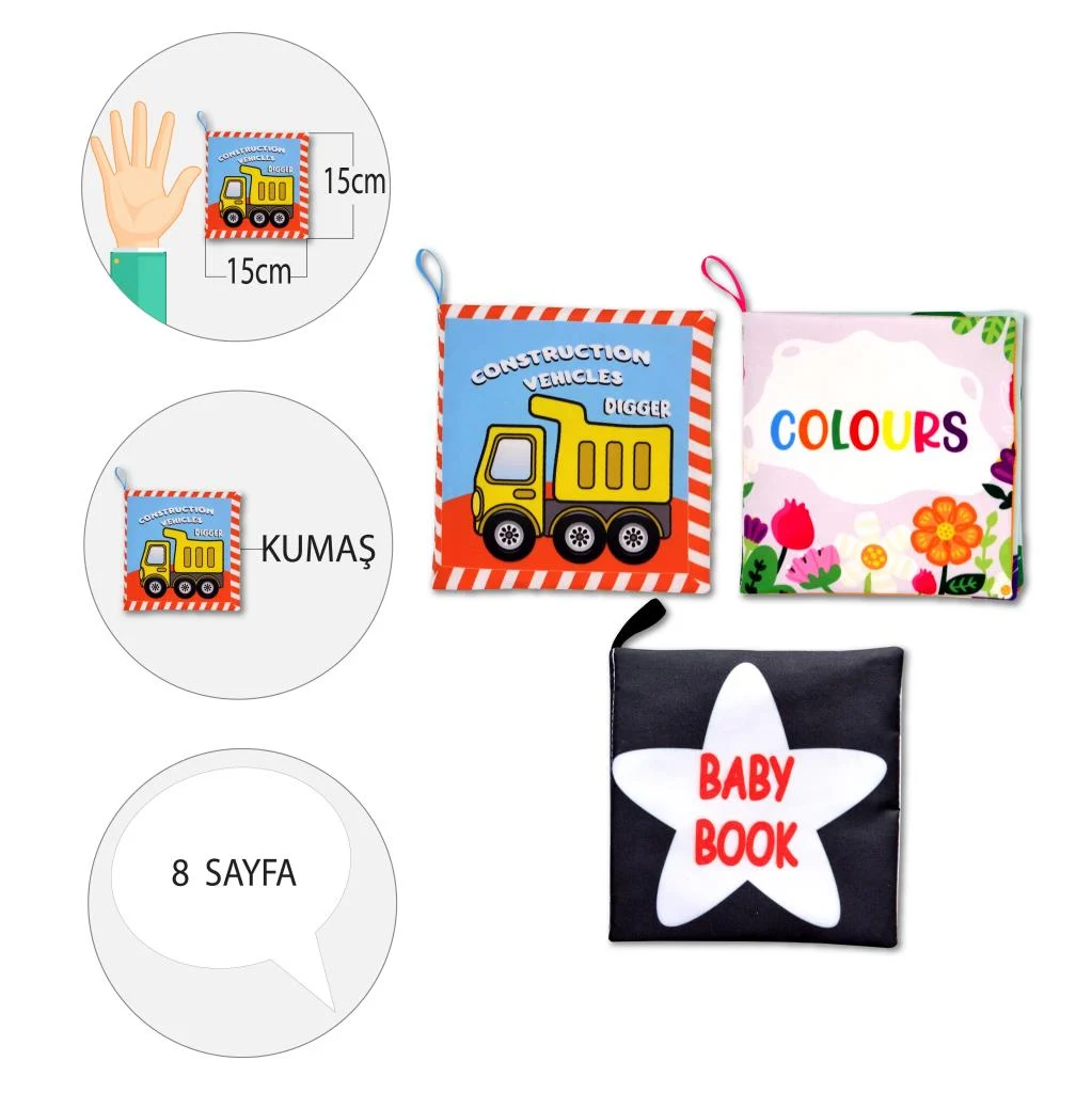 Colours , Baby Book ve Construction Vehicles - Görsel 4