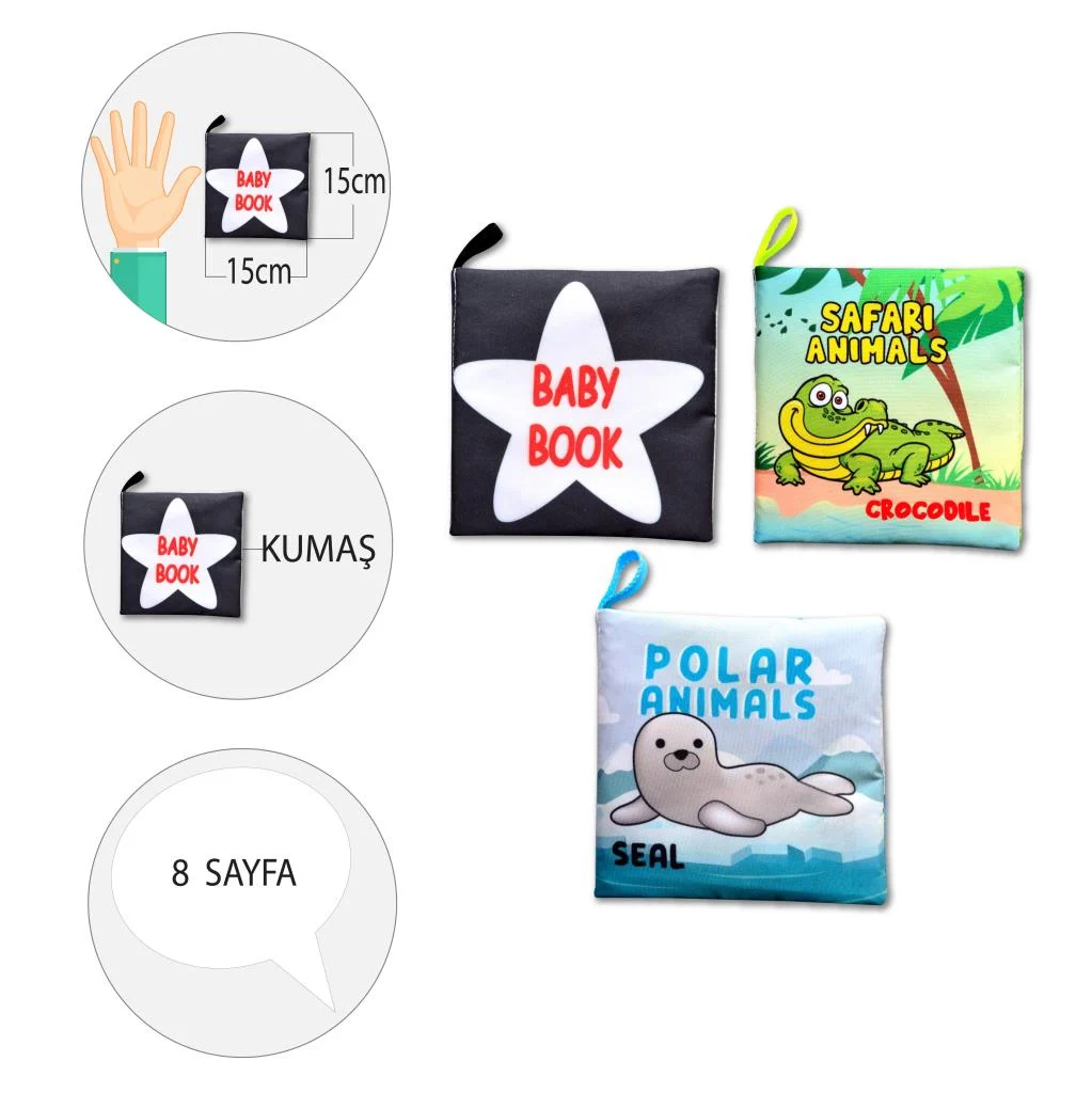 Baby Book , Safari Animals ve Plar Animals - Görsel 4
