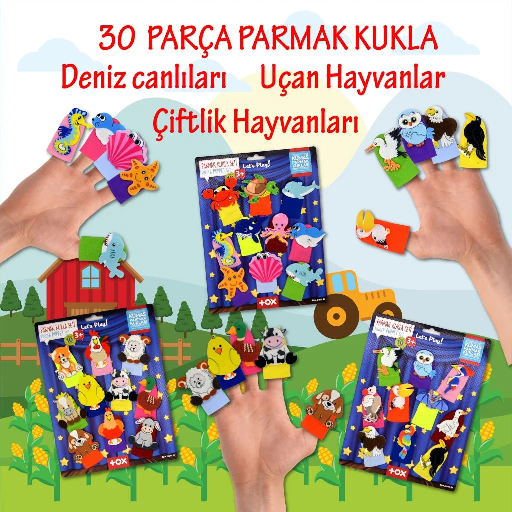 Deniz Canlıları, Çiftlik ve Uçan Hayvanlar (3Set) - Görsel 2