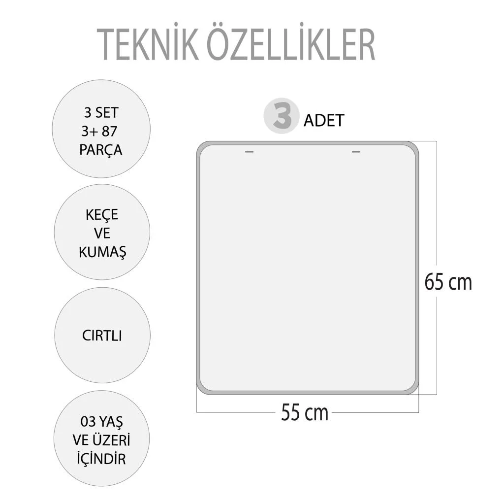 Türkçe Az - Çok , Büyük - Küçük Meyve ve Sıradakini Biliyorum Oyunu (3lü) - Görsel 3