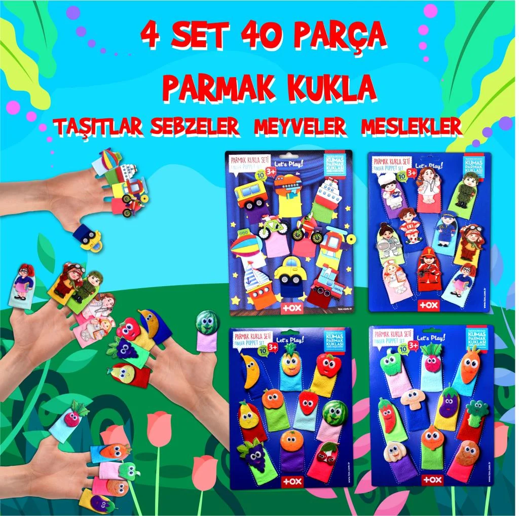 Sebzeler , Meyveler , Meslekler ve Taşıtlar (4Set) - Görsel 2