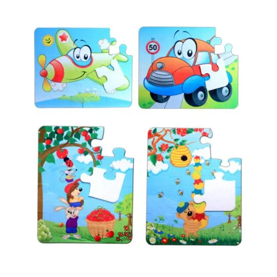 Uçak, Araba ve Elmacı Ayı (4 Set)