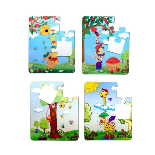 Zürafa ve Elmacı Ayı (4 Set)